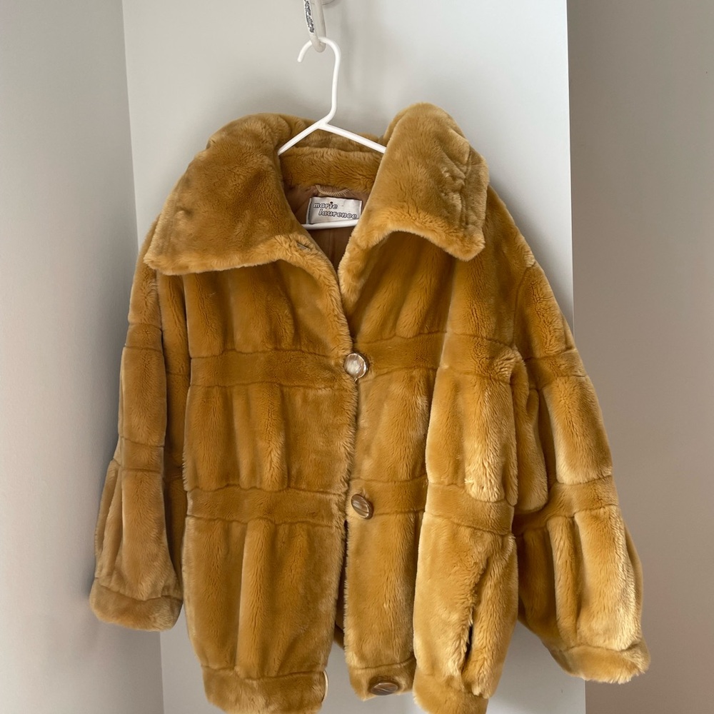 Marie Laurence Tan Fur Coat